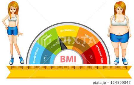 BMI Scale with Two Women BMI Scale with Two Women 114599847