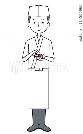 男性　寿司職人のイラスト 114599969