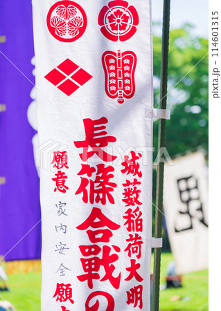 長篠合戦のぼりまつり、カラフルな幟〈愛知県新城市〉 長篠合戦のぼりまつり、カラフルな幟〈愛知県新城市〉 114601315