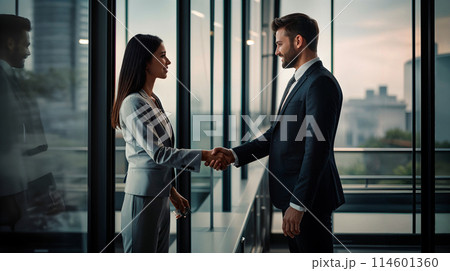 Business Partners Shake Hands. Business Partners Shake Hands. 114601360