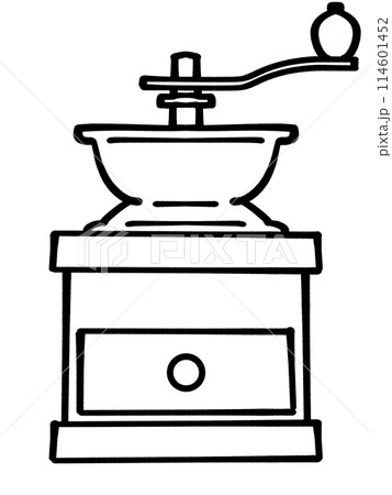 シンプルなコーヒーミルのイラスト素材 114601452