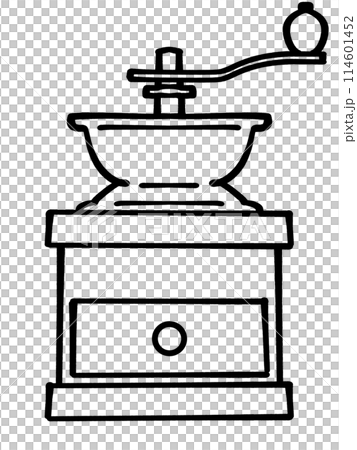 シンプルなコーヒーミルのイラスト素材 114601452
