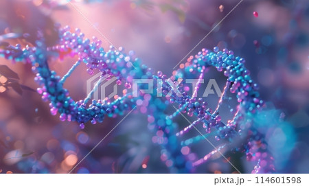 3d render of DNA structure 114601598