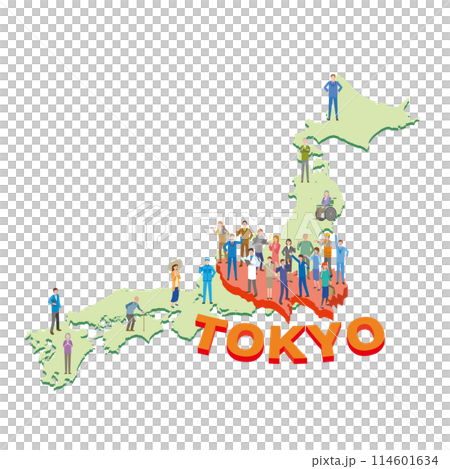 東京への人口集中 東京への人口集中 114601634