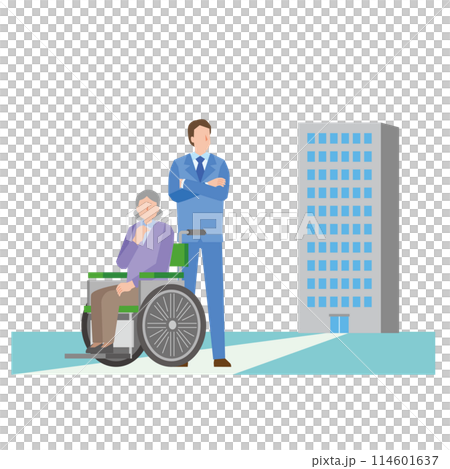 介護離職のイメージイラスト 114601637