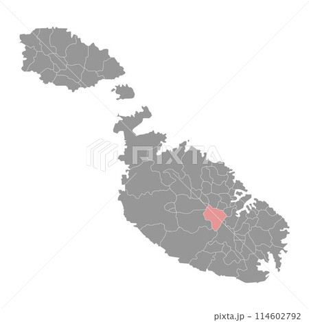 Qormi District map, administrative division of Malta. Vector illustration. Qormi District map, administrative division of Malta. Vector illustration. 114602792
