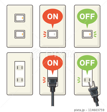 壁スイッチとコンセント 114603759