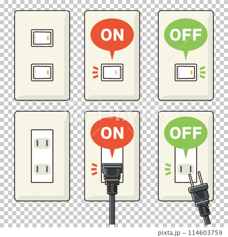 壁スイッチとコンセント 114603759