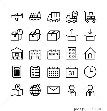 シンプルアイコン 物流 シンプルアイコン 物流 114604099