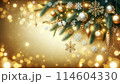 キラキラしたクリスマスツリー 114604330