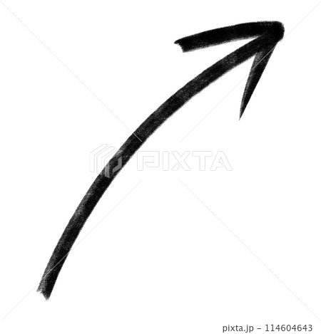 Black Arrow Chalk Arrow Marker Arrow Curve Arrow Painted Arrow Element Design Infographic Element 114604643