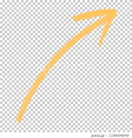 Yellow Arrow Chalk Arrow Marker Arrow Curve Arrow Painted Arrow Element Design Infographic Element 114604649