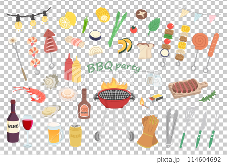 燒烤插圖集 114604692