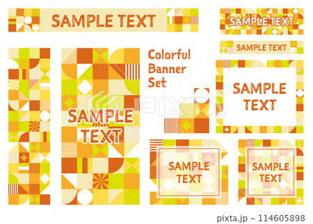 バナーセット_幾何学模様 114605898