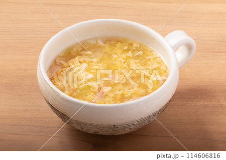 白菜とベーコンのあんかけ卵スープ 114606816