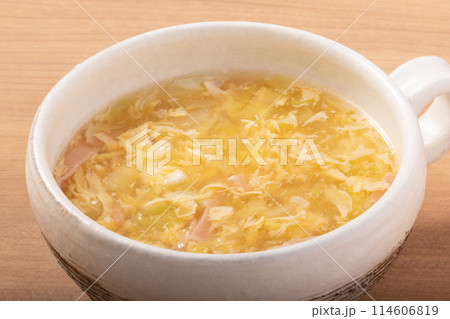 白菜とベーコンのあんかけ卵スープ 114606819