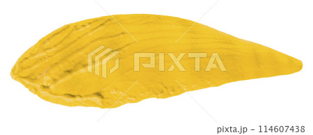 Yellow brush isolated on white background. Watercolor Yellow brush isolated on white background. Watercolor 114607438