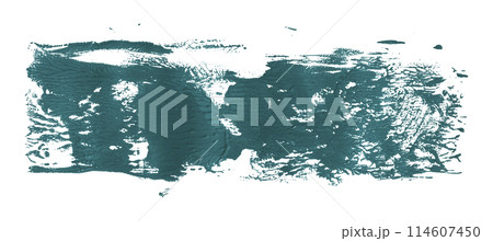 Green paintbrush isolated on white background. Deep lake color. 114607450