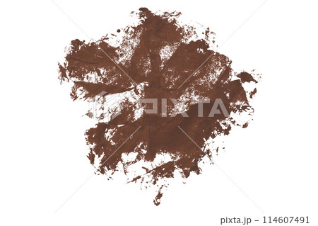 Brown brush isolated on white background. Watercolor Brown brush isolated on white background. Watercolor 114607491