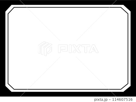 シンプルな黒色のフレーム 114607516