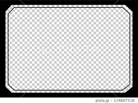 シンプルな黒色のフレーム 114607516