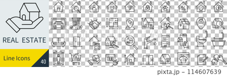 ベクターの不動産のアイコンセット 114607639