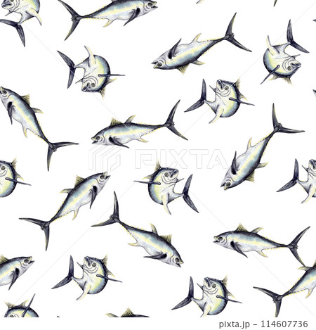 tuna moving seamless pattern. 114607736