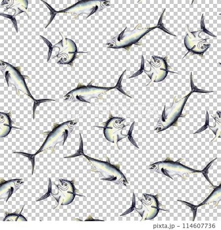 tuna moving seamless pattern. 114607736