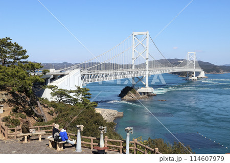 鳴門公園 お茶屋展望台からの風景(徳島県 大鳴門橋) 鳴門公園 お茶屋展望台からの風景(徳島県 大鳴門橋) 114607979