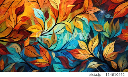 Abstract autumn backgrounds. Colorful tree leaves. Abstract autumn backgrounds. Colorful tree leaves. 114610462