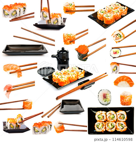 sushi and sauce 114610598