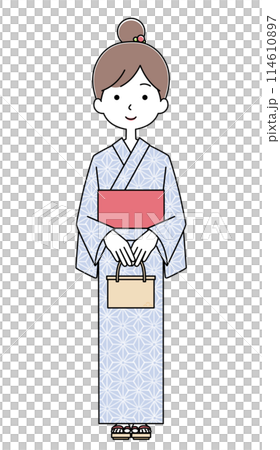 一名婦女的例證yukata的 一名婦女的例證yukata的 114610897