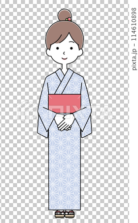 一名婦女的例證yukata的 一名婦女的例證yukata的 114610898
