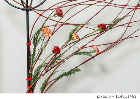 Christmas composition of fresh flowers 114611462