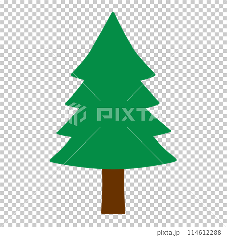 Vector illustration of a cute deformed tree 114612288