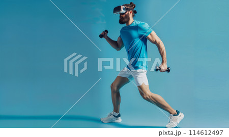 Dynamic VR Fitness Training with Dumbbells 114612497