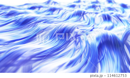 Blue Wave on a White Background.  114612753