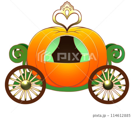 カボチャの馬車（輪郭線あり） 114612885