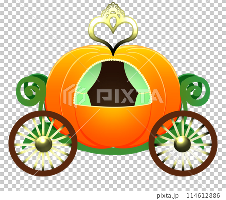 カボチャの馬車（輪郭線なし） 114612886