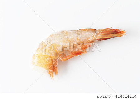 冷凍エビ　白背景 114614214
