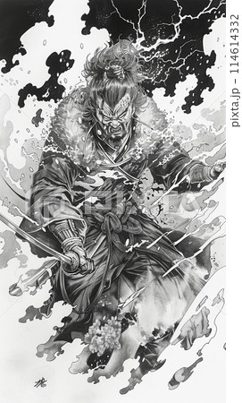 Amazon.co.jp: 三国志の武将シリーズ#水墨 アートポスター