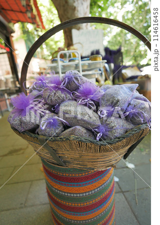 Dry Lavender Bunches Close up , Dry Lavender Bunches Close up , 114616458