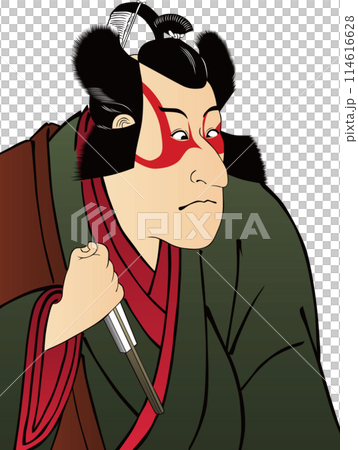 Ukiyo-e Kabuki Actor No. 120 114616628