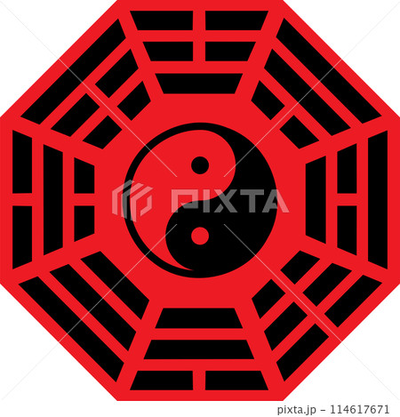The  Bagua symbol of taoism for religion concept. 114617671