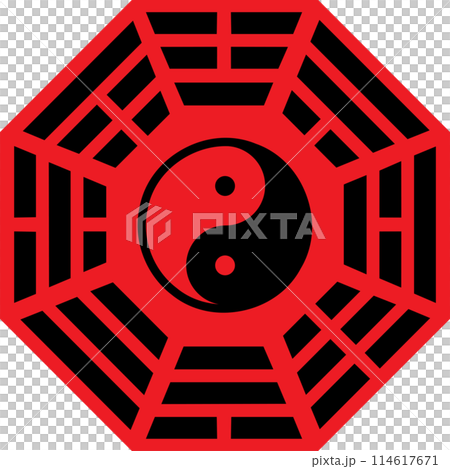 The  Bagua symbol of taoism for religion concept. 114617671