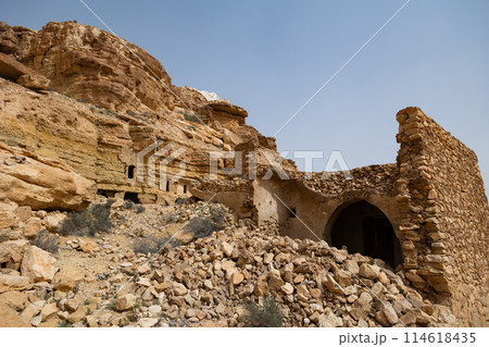 Hoary ruins of Berber Muslim village of Ghomrassen, Tataouine Hoary ruins of Berber Muslim village of Ghomrassen, Tataouine 114618435