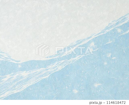 水色の和紙テクスチャ Generative AI 114618472
