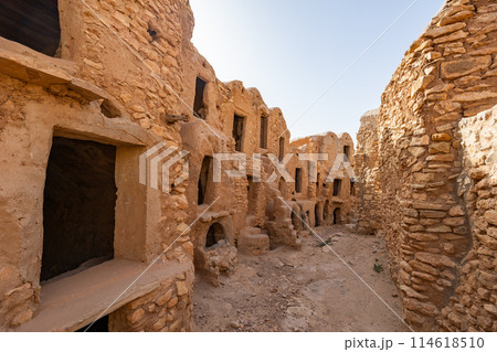 Fortified Berber architecture Ksar Mgabla in Tunisia Fortified Berber architecture Ksar Mgabla in Tunisia 114618510