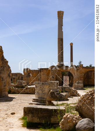 Ruins of Antonines thermal baths at Carthage. Tunisia 114618632