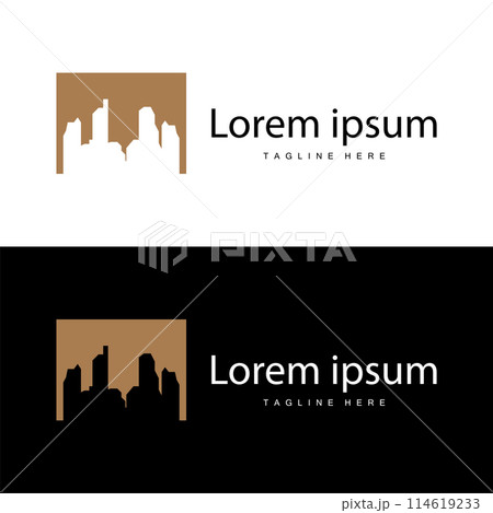 Modern City Building Logo Design, Luxurious and Simple Urban Architecture 114619233